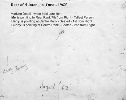 1962 Linton on Ouse Names
